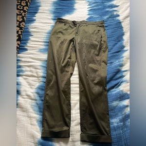 DAVID Lerner green satin pants